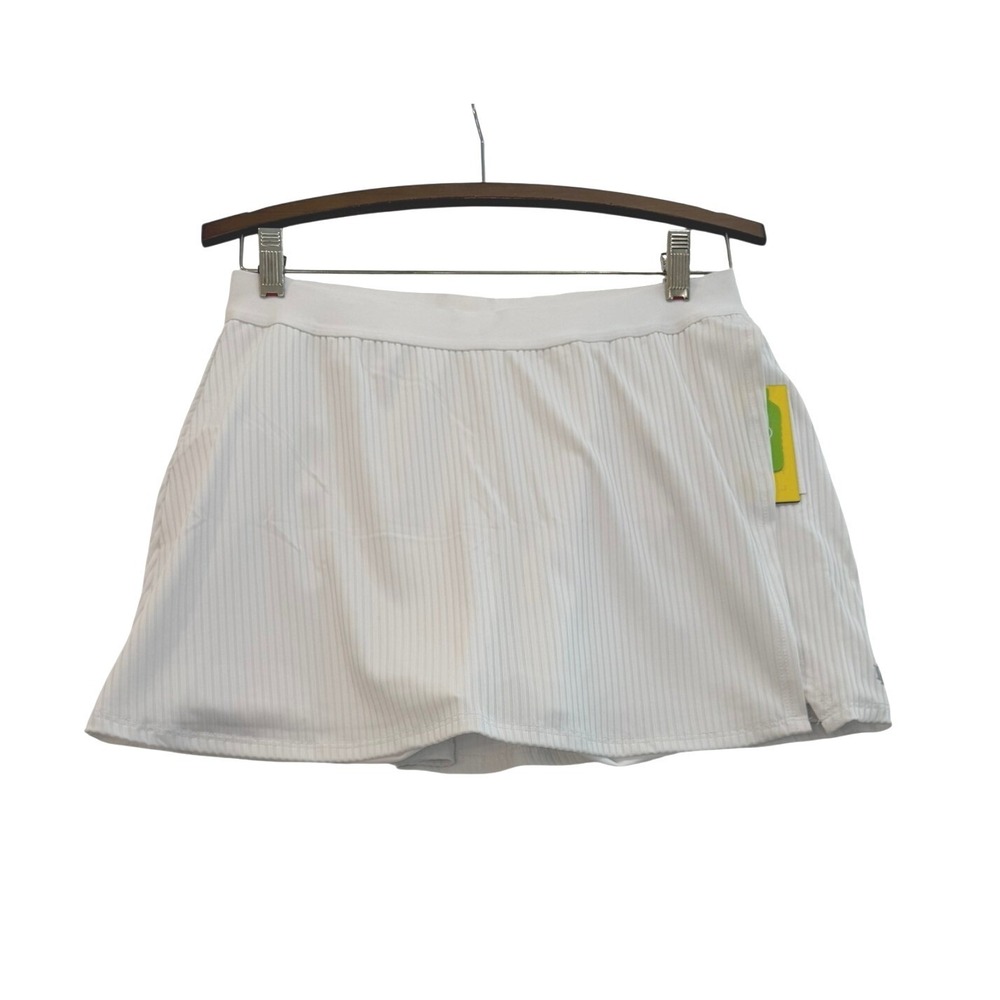 EleVen by Venus Williams Cant Stop Wont Stop Tennis Skort Bright White Large New